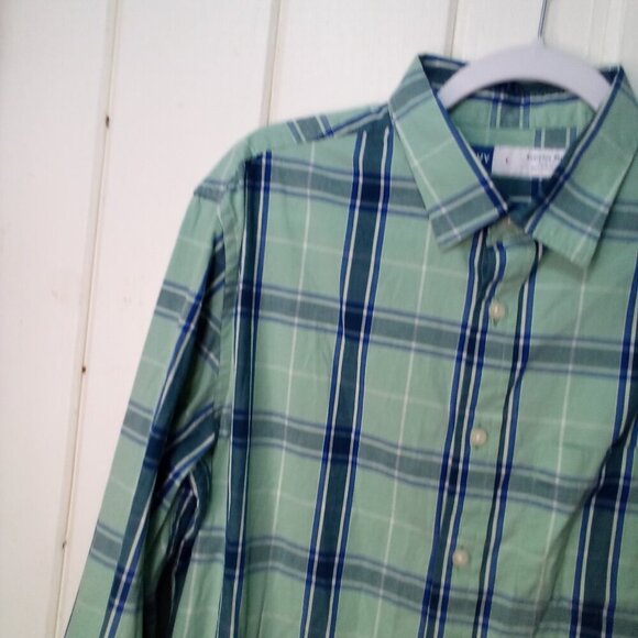 Old Navy Shirt Men L Everyday Shirt Slim Fit Long Sleeve Button Up Plaid - Picture 4 of 15